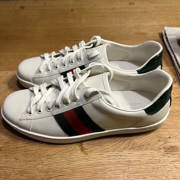 Gucci Authentic Ace Leather Sneaker Purchased From Saks Brand New Perfec… - Picture 1 of 14